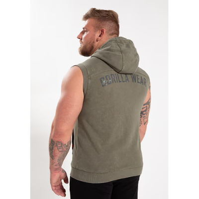 Silverdale Sleeveless Hoodie ARMY GREEN 2