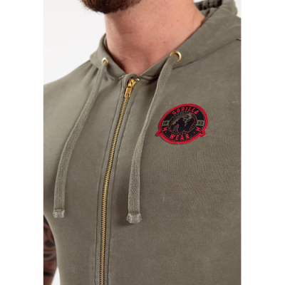 Silverdale Sleeveless Hoodie ARMY GREEN 4