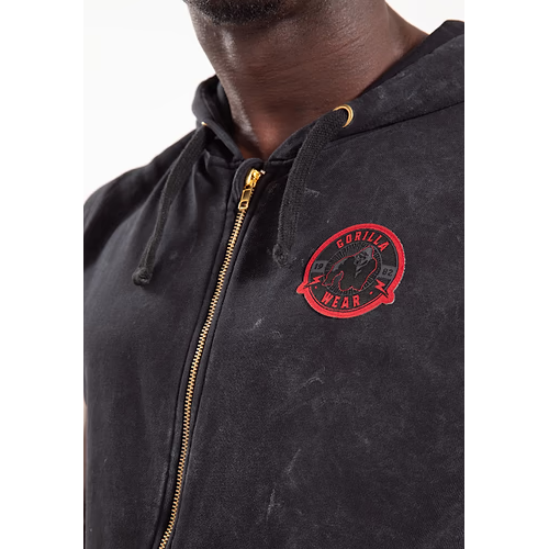 Silverdale Sleeveless Hoodie - Black 4 Silverdale Sleeveless Hoodie - Black 4
