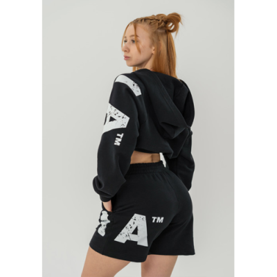 Training cropped hoodie MUSCLE MOMMY BLACK 2
