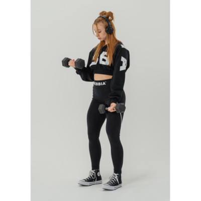 Training cropped hoodie MUSCLE MOMMY BLACK 3