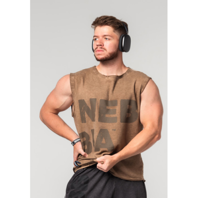 Washed-off Tank Top BEASTIN' LIGHT BROWN 1