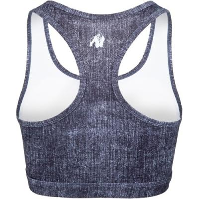 Camilla Zip-Front Sports Bra - Blue Denim 7