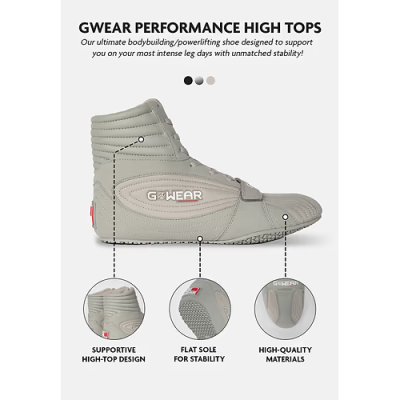 Gwear Performance High Tops White Gray 4 Gwear Performance High Tops White Gray 4