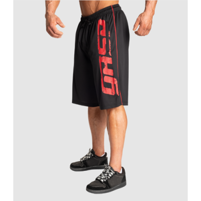 Pro mesh shorts black red 1