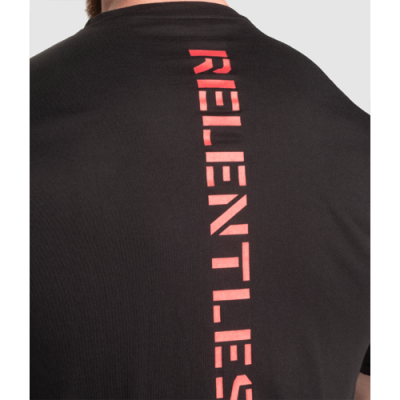 Relentless one tee Black Red 5