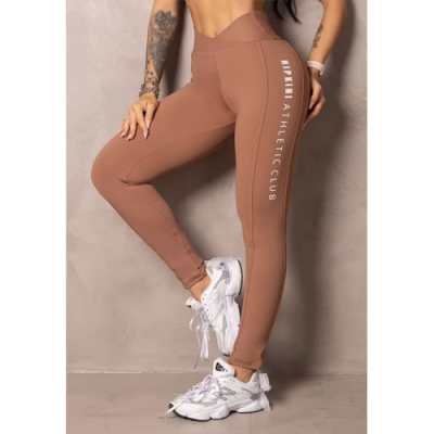 Stunning Caramel Wrap-Around Waist Leggings 1
