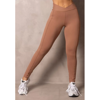 Stunning Caramel Wrap-Around Waist Leggings 6