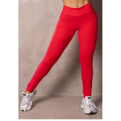Stunning Magenta Leggings with Red Details 3