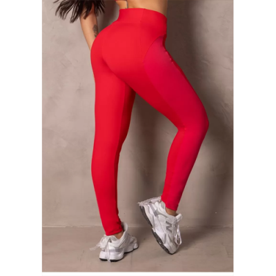 Stunning Magenta Leggings with Red Details 4