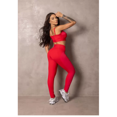 Stunning Magenta Leggings with Red Details 6