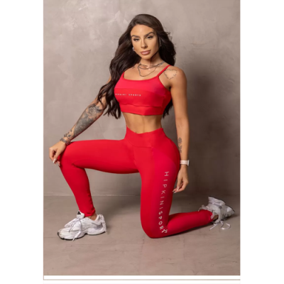 Stunning Magenta Leggings with Red Details 7