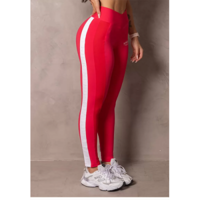 Stunning Magenta Side Stripe Leggings 1