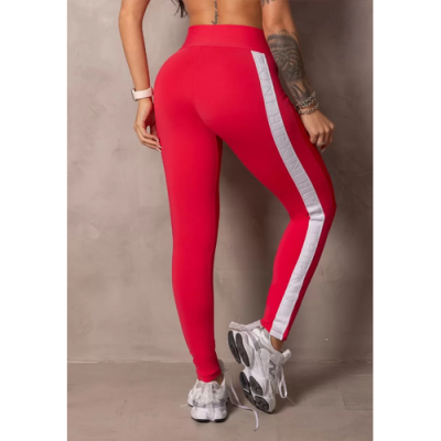 Stunning Magenta Side Stripe Leggings 3