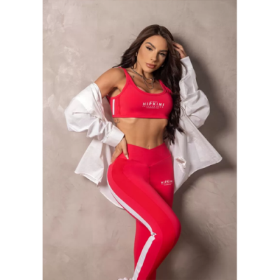 Stunning Magenta Side Stripe Leggings 4