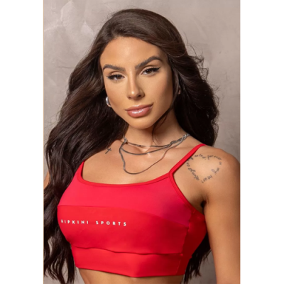 Stunning Magenta Top with Red Detail 1