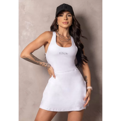 Stunning White Dress with Shorts 2