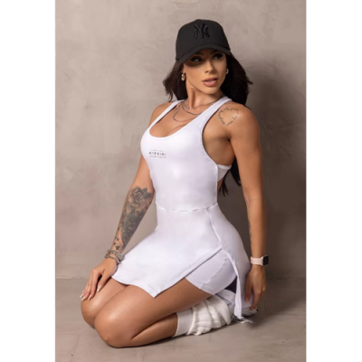 Stunning White Dress with Shorts 5
