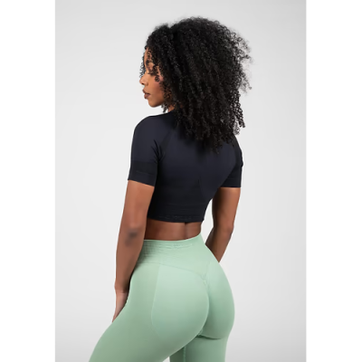 Whitney Seamless Crop Top - Black 2