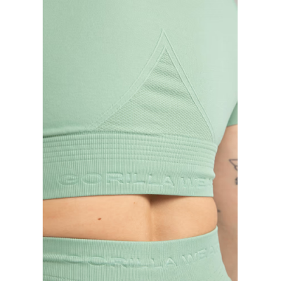 Whitney Seamless Crop Top - Green 4