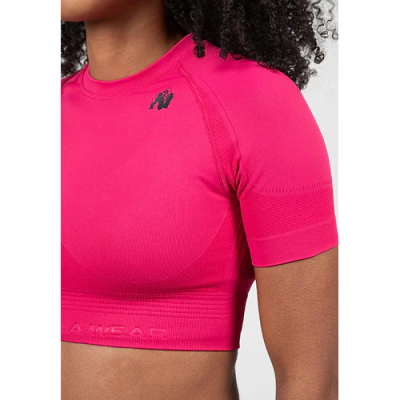 Whitney Seamless Crop Top - Pink 4