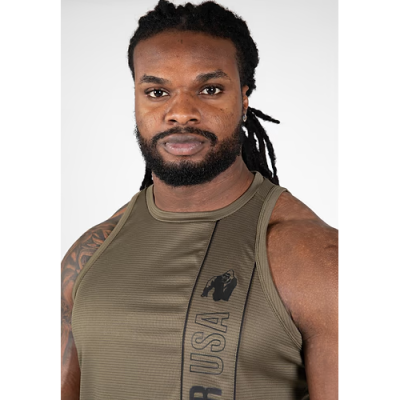 Branson Tank Top - Army Green Black 5