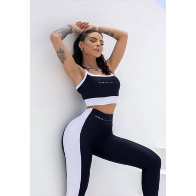 Summer Glow Black Leggings with Silk 4