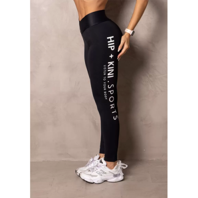 Summer Glow Black Leggings with Wrap Waistband 1