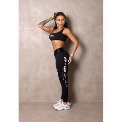 Summer Glow Black Leggings with Wrap Waistband 6