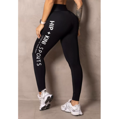 Summer Glow Black Leggings with Wrap Waistband 7