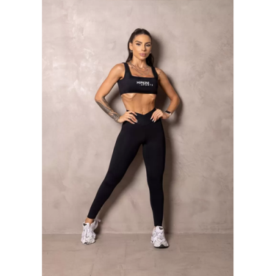 Summer Glow Black Leggings with Wrap Waistband 8