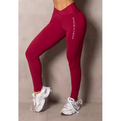 Summer Glow Merlot Wine Leggings with Draping 3