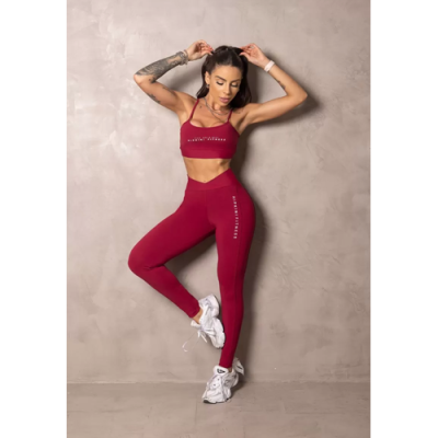 Summer Glow Merlot Wine Leggings with Draping 7