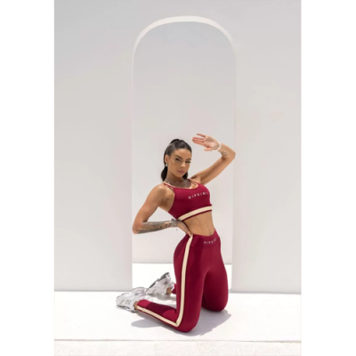 Summer Glow Merlot Wine Top with Cross Straps 2