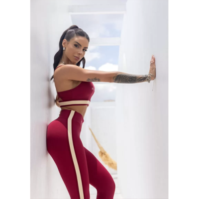 Summer Glow Merlot Wine Top with Cross Straps 4