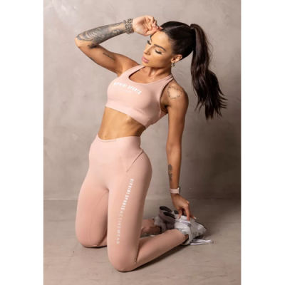 Summer Glow Nude Leggings with Draping 1