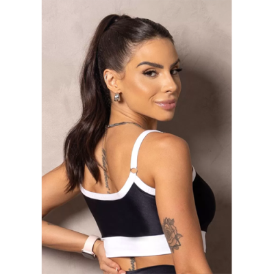 Summer Glow Top Black with White Detail 3