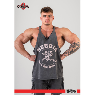 Washed Muscle Back Stringer GOLDEN AGE BLACK 1