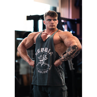 Washed Muscle Back Stringer GOLDEN AGE BLACK 2