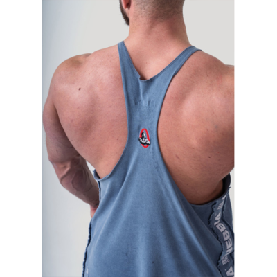 Washed Muscle Back Stringer GOLDEN AGE BLUE 3