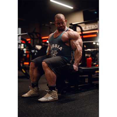 Washed Muscle Back Stringer GOLDEN AGE BLUE 7