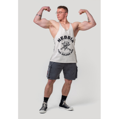 Washed Muscle Back Stringer GOLDEN AGE LIGHT GREY 2