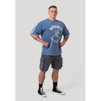 Washed Oversized T-Shirt GOLDEN AGE BLUE 1