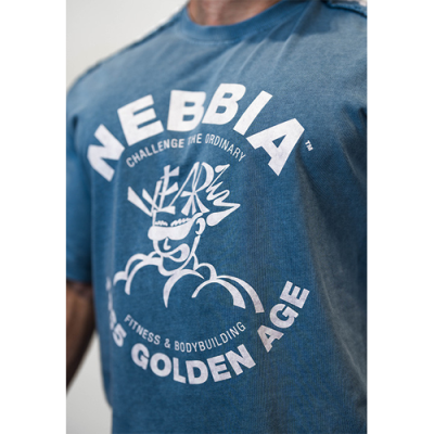 Washed Oversized T-Shirt GOLDEN AGE BLUE 5