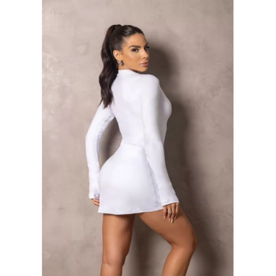 White Glow Summer Dress with Shorts 3