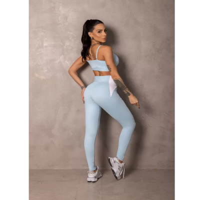 Baby Blue Summertime Leggings with Cutouts 6