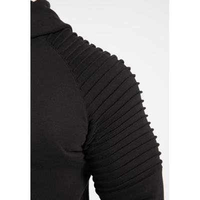 Georgia Zipped Hoodie - Black 4