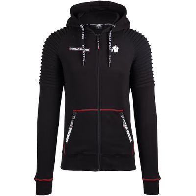 Georgia Zipped Hoodie - Black 6