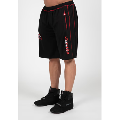 Marlow Mesh Shorts - Black Red 1