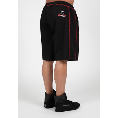 Marlow Mesh Shorts - Black Red 2
